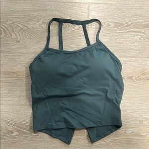 Dark Green Strappy Tank Top/Bra Top